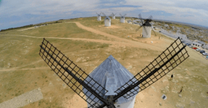 Molinos de Viento de La Mancha a vista de Dron 