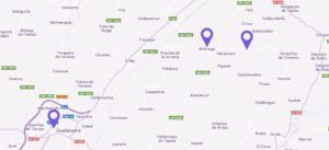 Mapa de como llegar al Festival de la lavanda de Brihuega Mapa de como llegar al Festival de la lavanda de Brihuega
