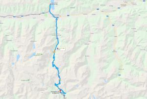 Mapa de la carretera de montaña de Grossglockner, Austria