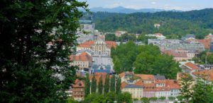 Vistas desde el Castillo Liubliana, Eslovenia