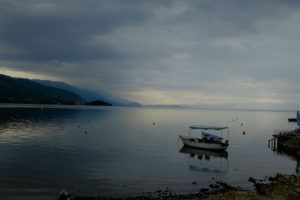 Embarcadero del lago Ohrid, Macedonia