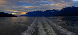 Pasisaje desde el ferry camino a la Isla de Vancouver
