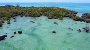 Laguna de los manglares desde nuestro dron