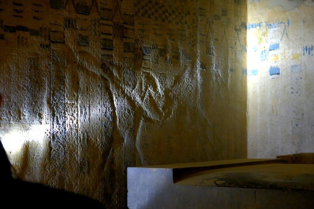 Interior de la Pirámide de Tetis, Saqqara, Egipto Interior de la Pirámide de Tetis, Saqqara, Egipto