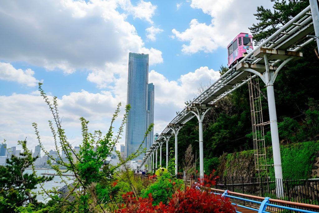 Montar en la Sky Capsule de Busan