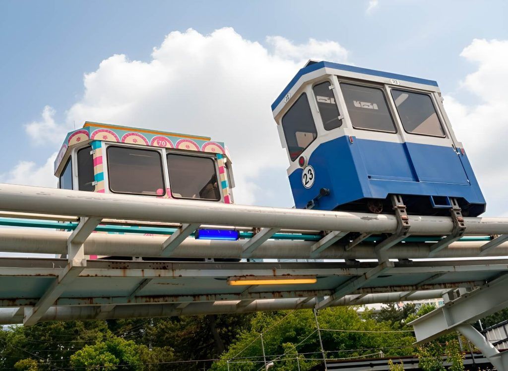 Montar en la Sky Capsule de Busan