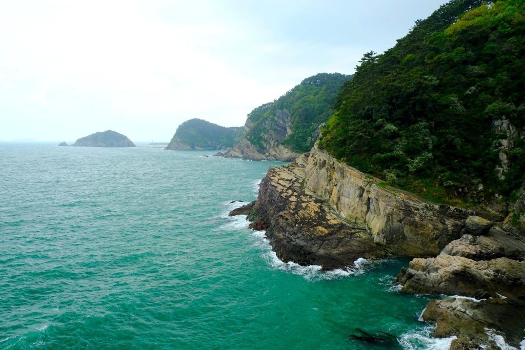 Vistas desde el Songdo Yonggung Suspension Bridge, Busan