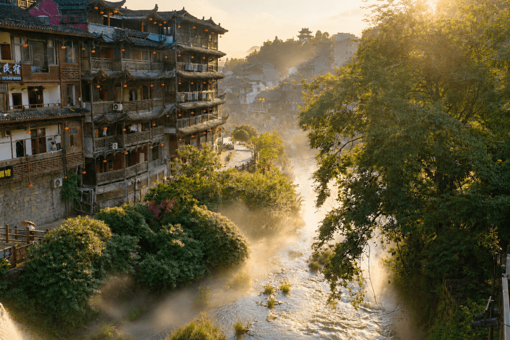 Qué ver en Furong, China: el pueblo atravesado por una cascada Qué ver en Furong, China: el pueblo atravesado por una cascada