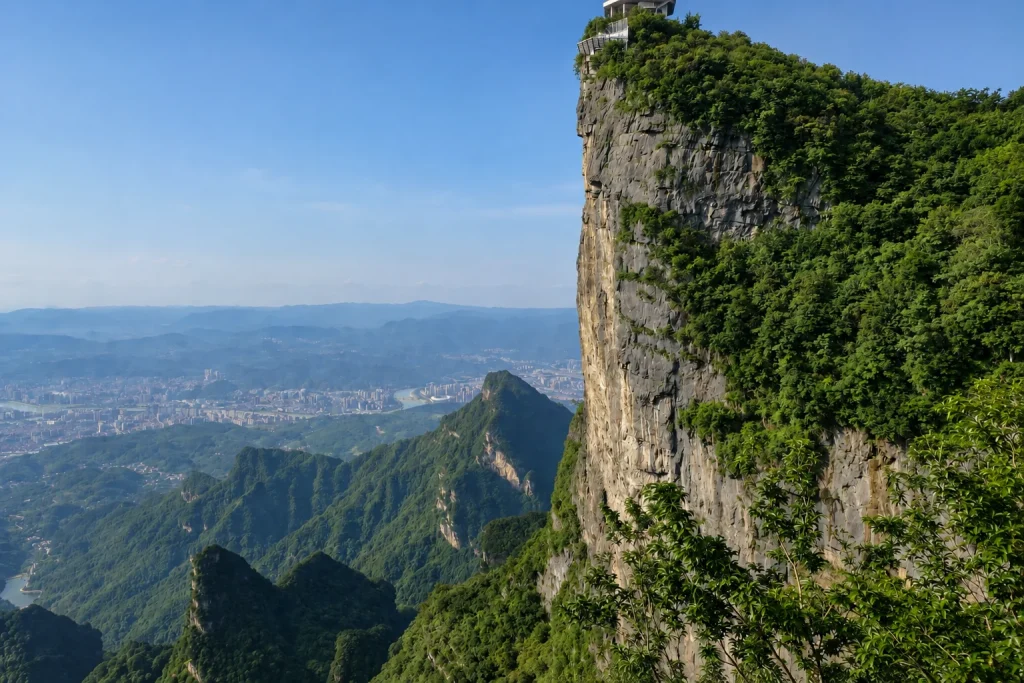 Miradores en lo alto de Tianmen Shan Miradores en lo alto de Tianmen Shan