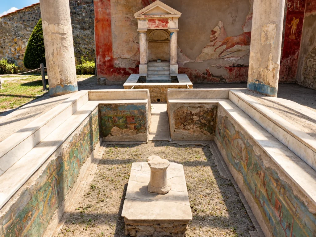 Casa del Efebo, Triclinium de verano Casa del Efebo, Triclinium de verano